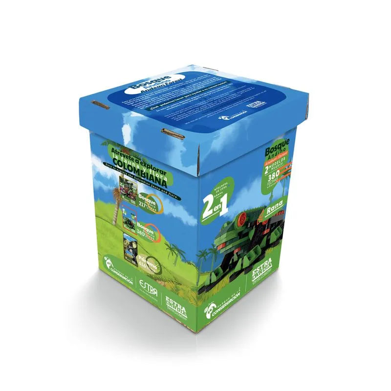 Juego De Construcción Fauna Rana Y Palma Niños
