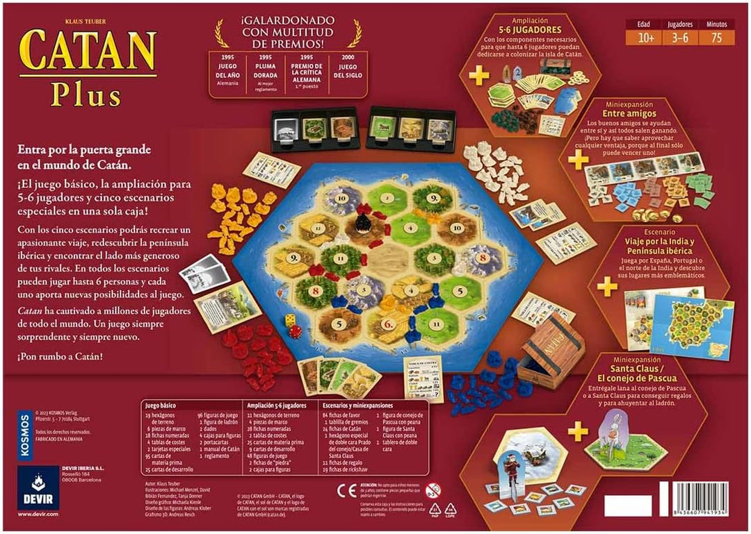 Juego De Mesa Catan Plus Para Adultos