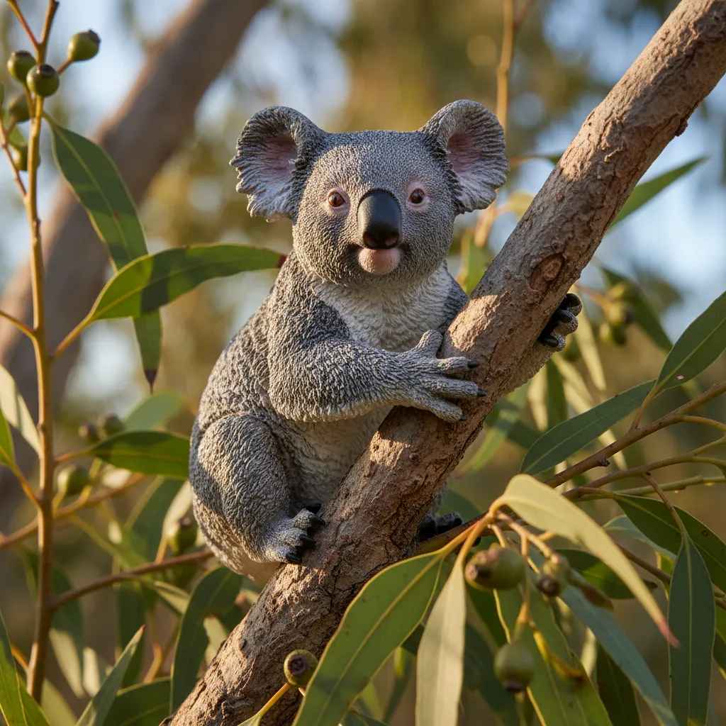 Figura Animales Koala Pintado A Mano Niños