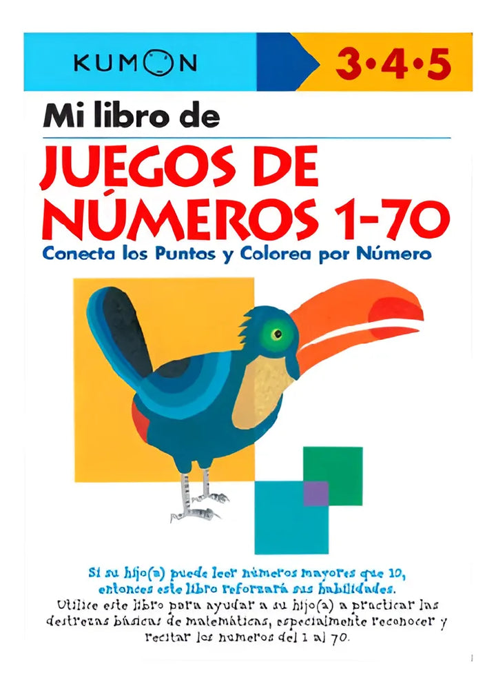 Libro Kumon Mi Libro De Juegos De Números 1-70 Niños