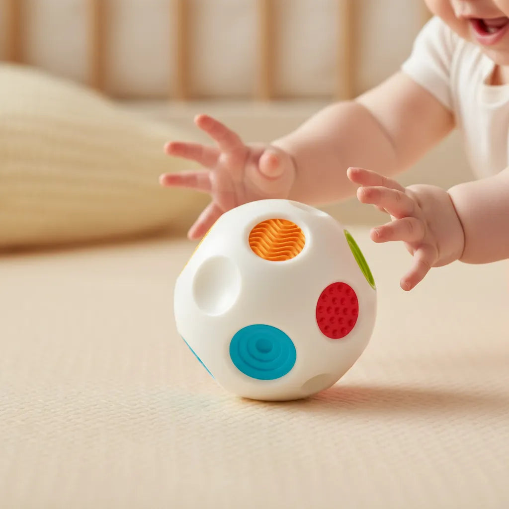 Pelota Bebés Sensorial Luces Sonidos Y Texturas