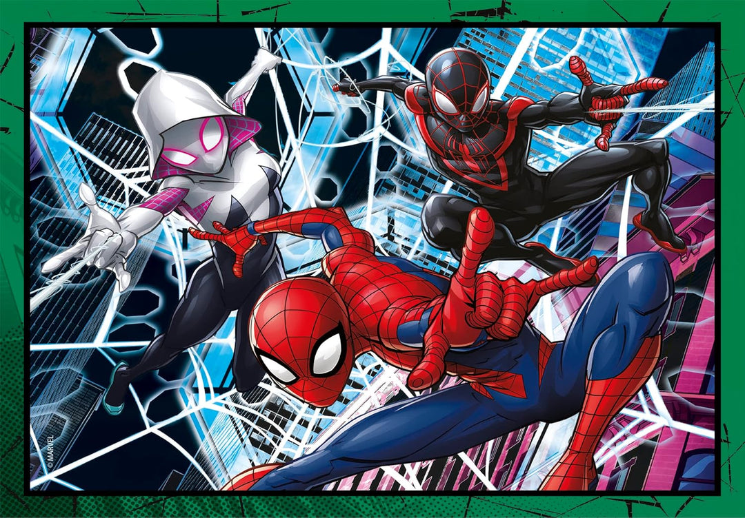 Rompecabezas 4 En 1 Spider-man Para Niños