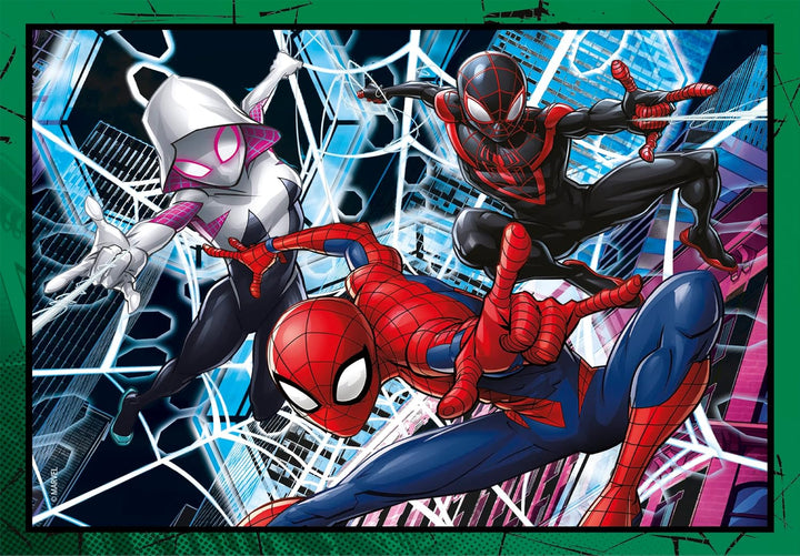 Rompecabezas 4 En 1 Spider-man Para Niños