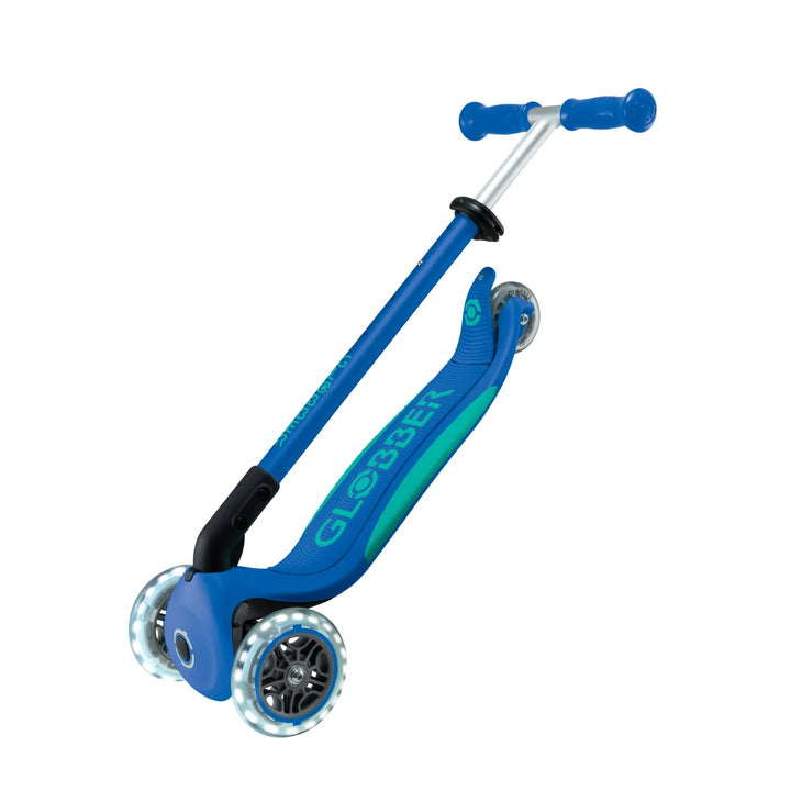 Patineta Primo Plus Lights Plegable Azul Para Niños