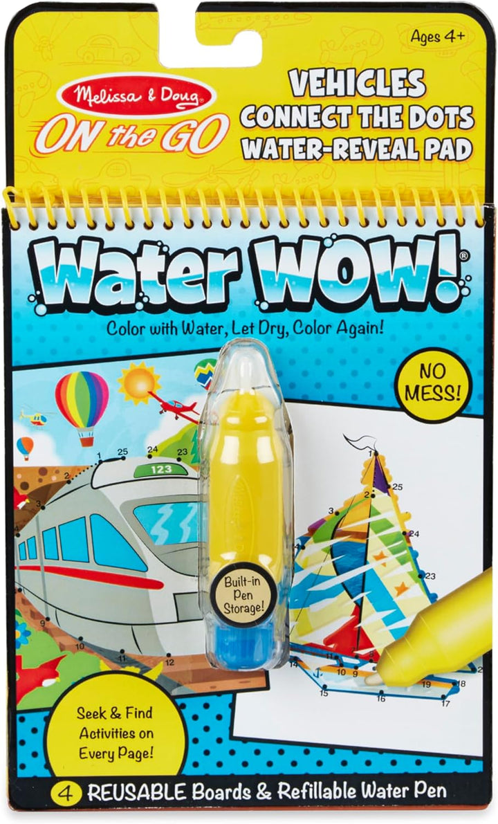 Libro Pintar Con Agua Conecta Los Puntos vehículos