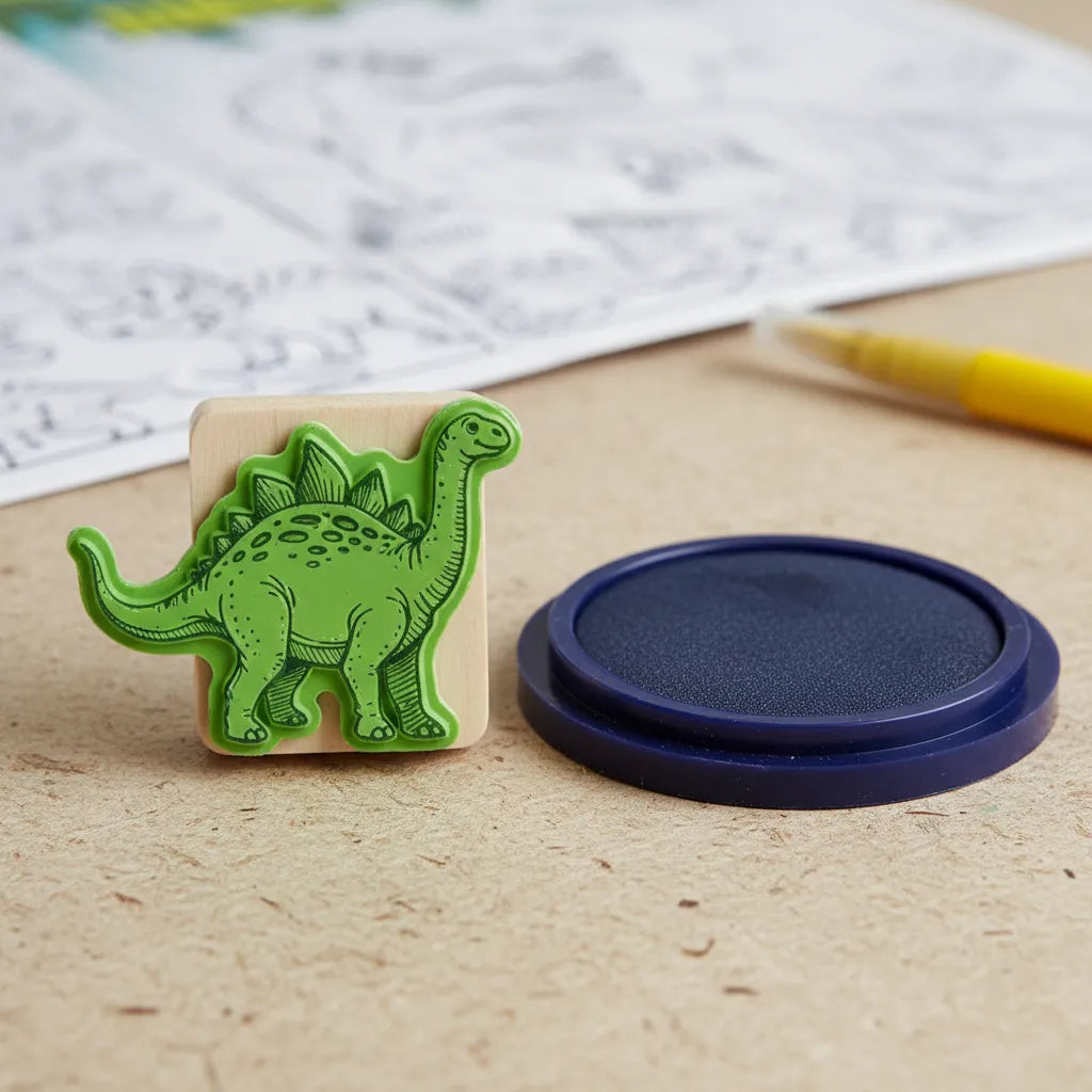 Set Creatividad dinosaurios Con Sellos Para Niños