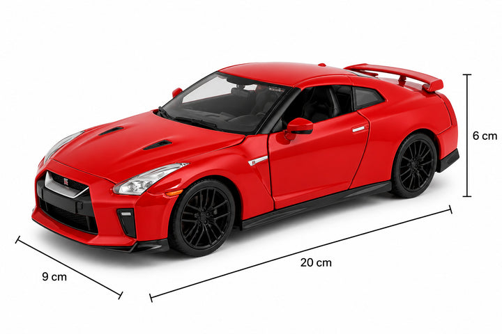 Carro Coleccionable Bburago 1/24 Nissan Gt-r Rojo