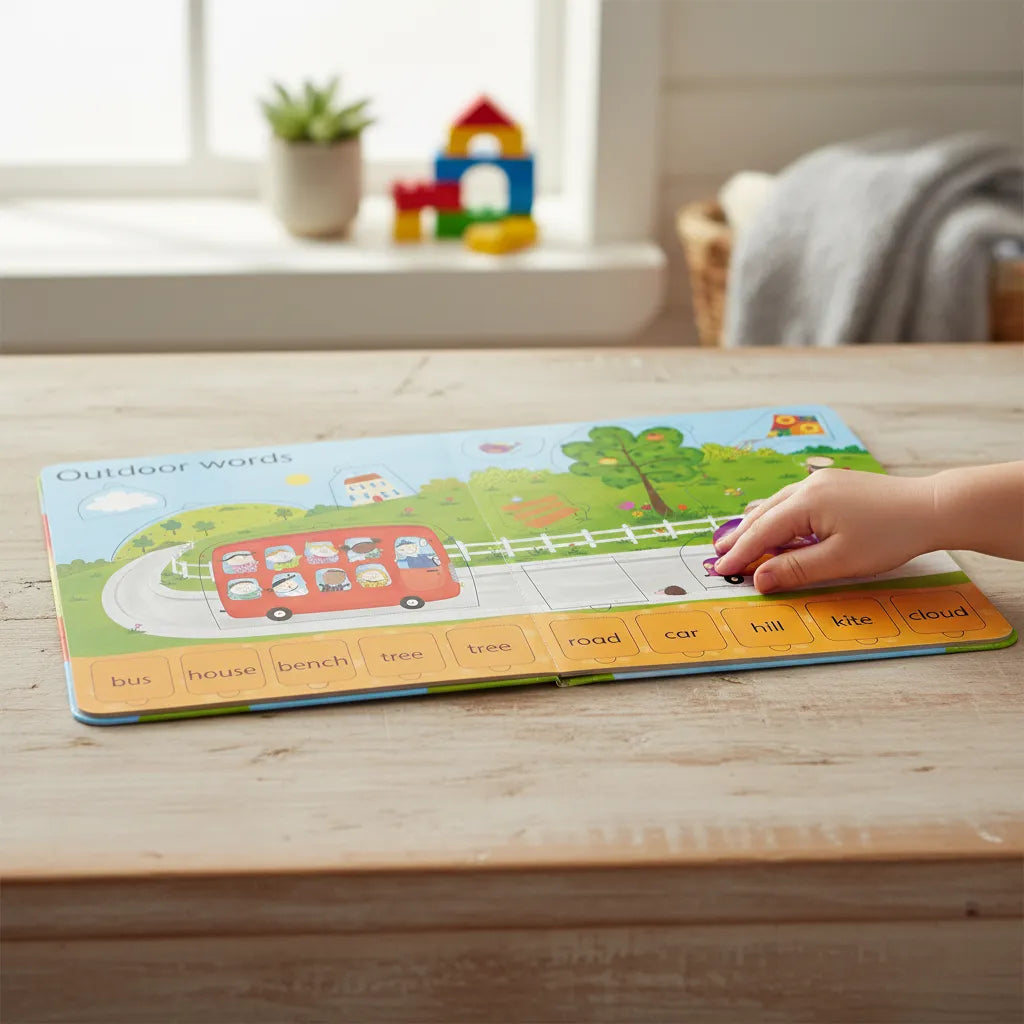 Libro Didáctico Interactivo De Palabras Solapas Para Niños