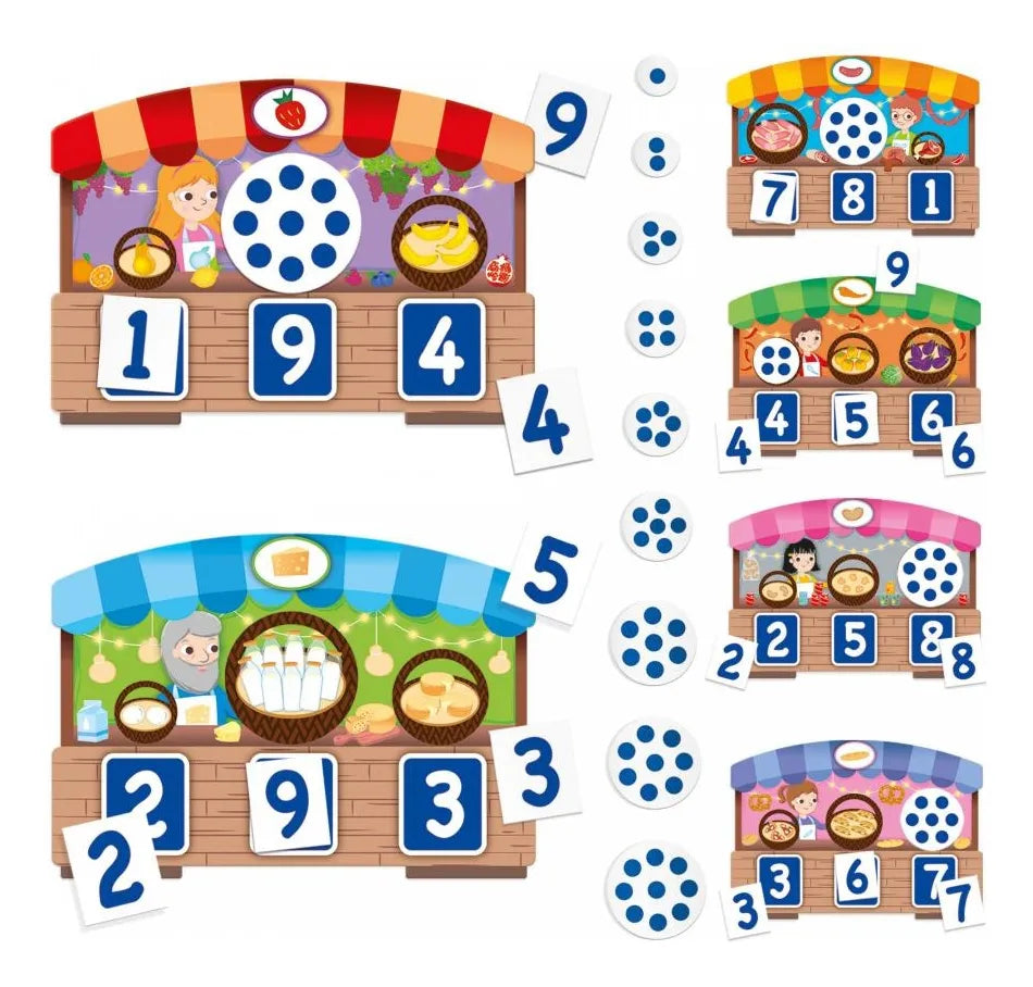 Juego Montessori Bingo Tactil De Numeros