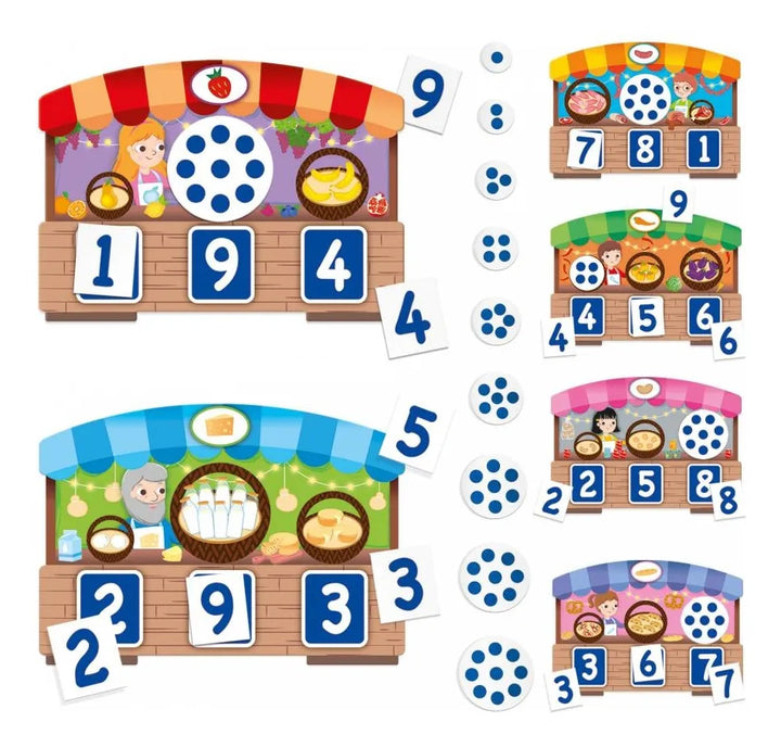 Juego Montessori Bingo Tactil De Numeros