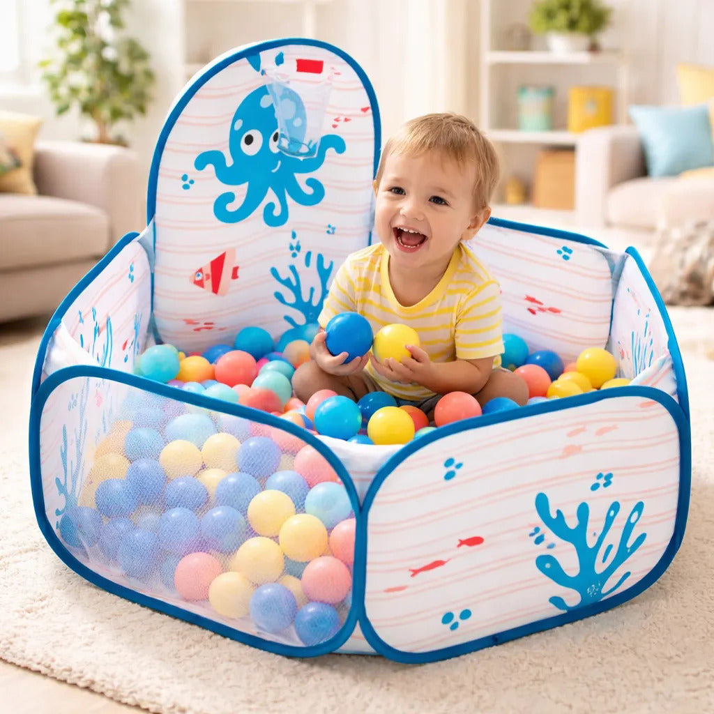 Piscina De Pelotas Plegable Marina Para Niños