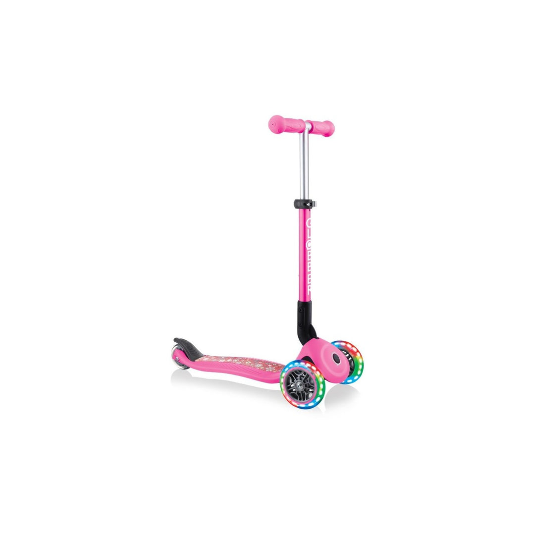 Patineta Con Luces Globber junior rosado Para Niños