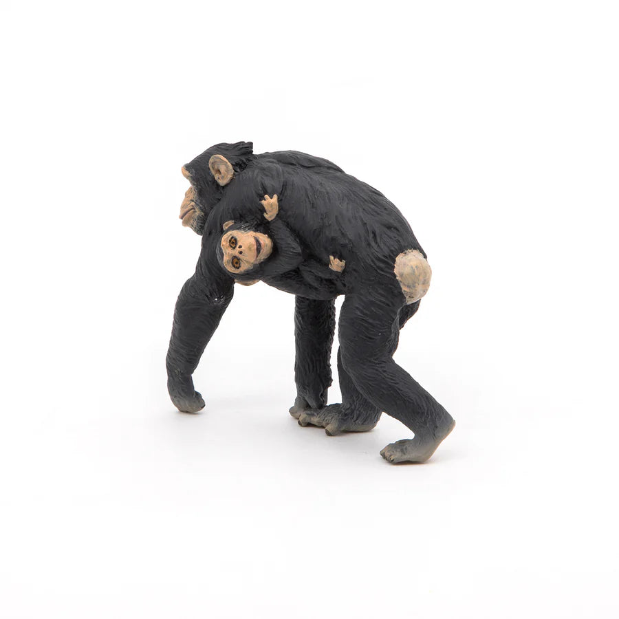 Figura Coleccionable Chimpancé Con Bebe Papo Para Niños