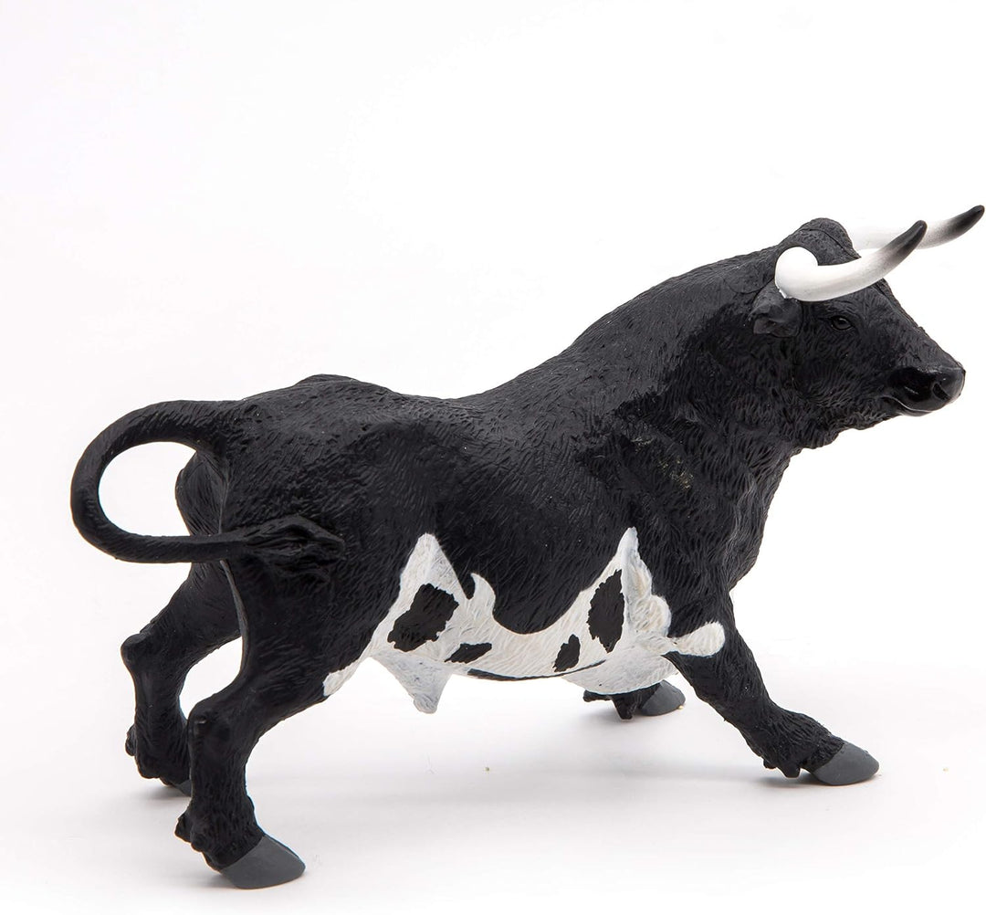 Figura Coleccionable Toro Español Negro Y Blanco Para Niños