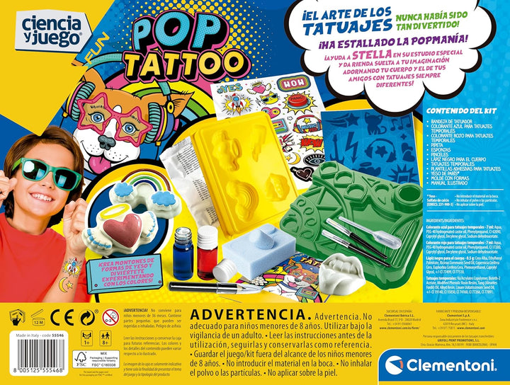 Juego Creativo Pop Tattoo Plantillas Niños