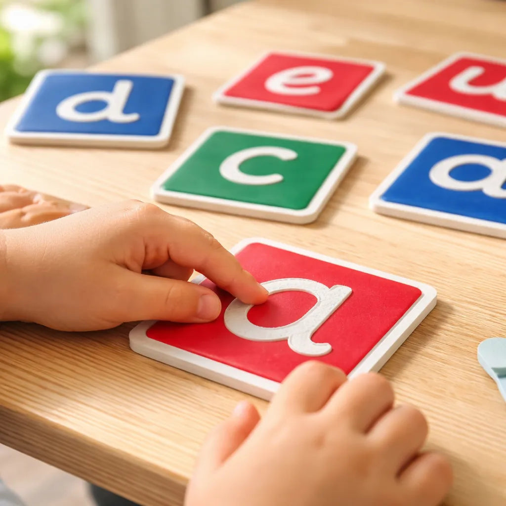 Juego Montessori Letras Táctiles Para Niños