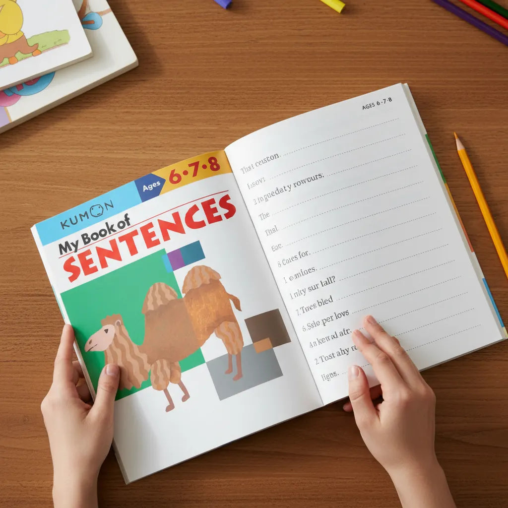 Libro Kumon My book of sentences para niños niñas