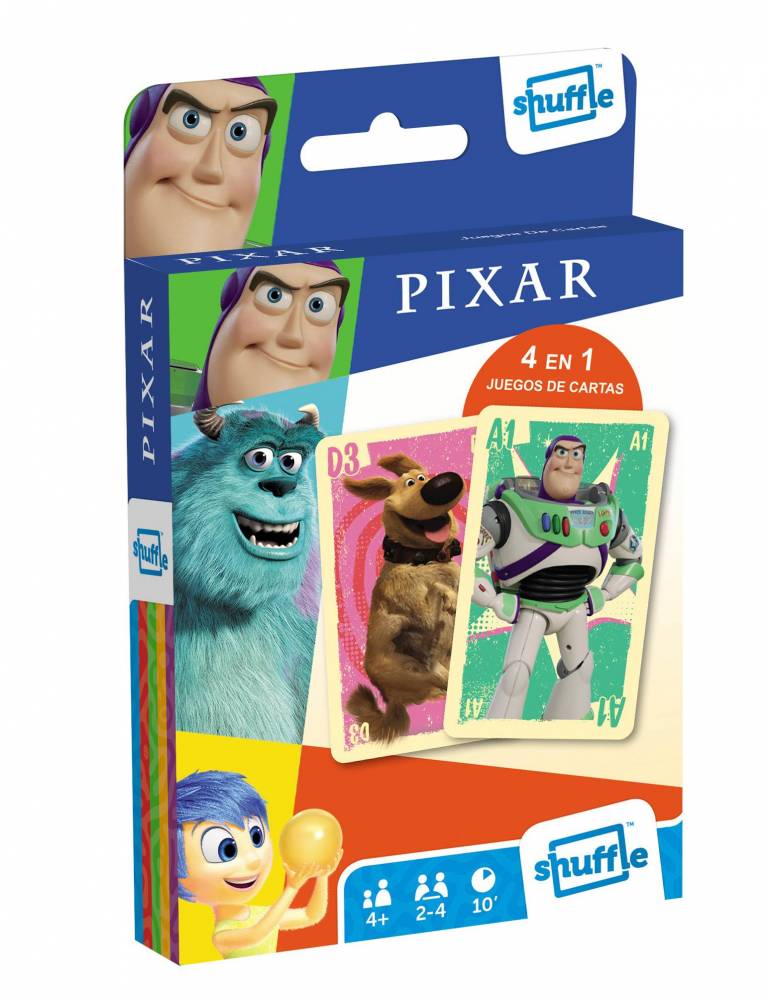 Juego De Cartas 4 En 1 Pixar Para Niños