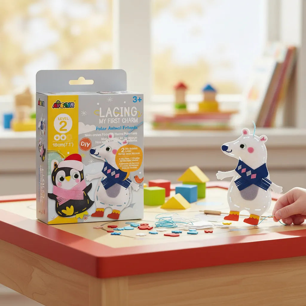 Set De Arte Y Manualidades Animales Polares Tejidos Lv2