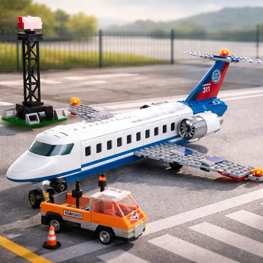 Juego De Construccion Tipo Lego Avion Aeropuerto