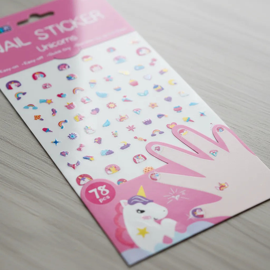 Set De Arte De Stickers Para Uñas Unicornios