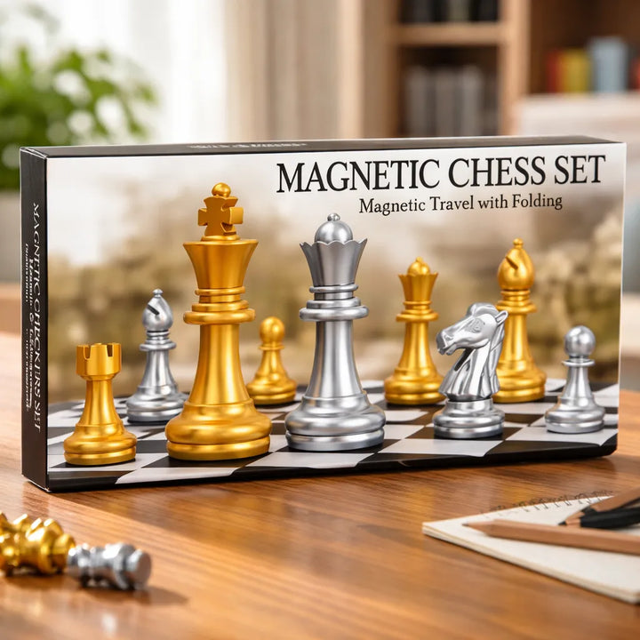 Juego De Mesa Ajedrez Magnético Tablero Plegable Para Niños