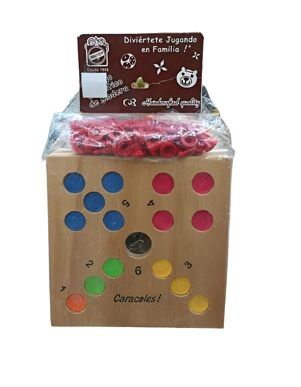 Juego De Mesa Caracoles Didáctico Madera Para Niños