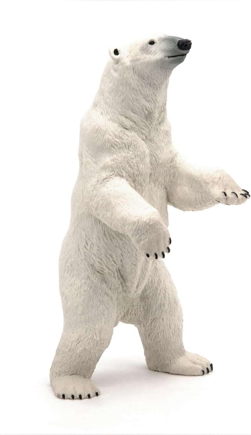 Figura Oso Polar De Pie Pintada A Mano Papo