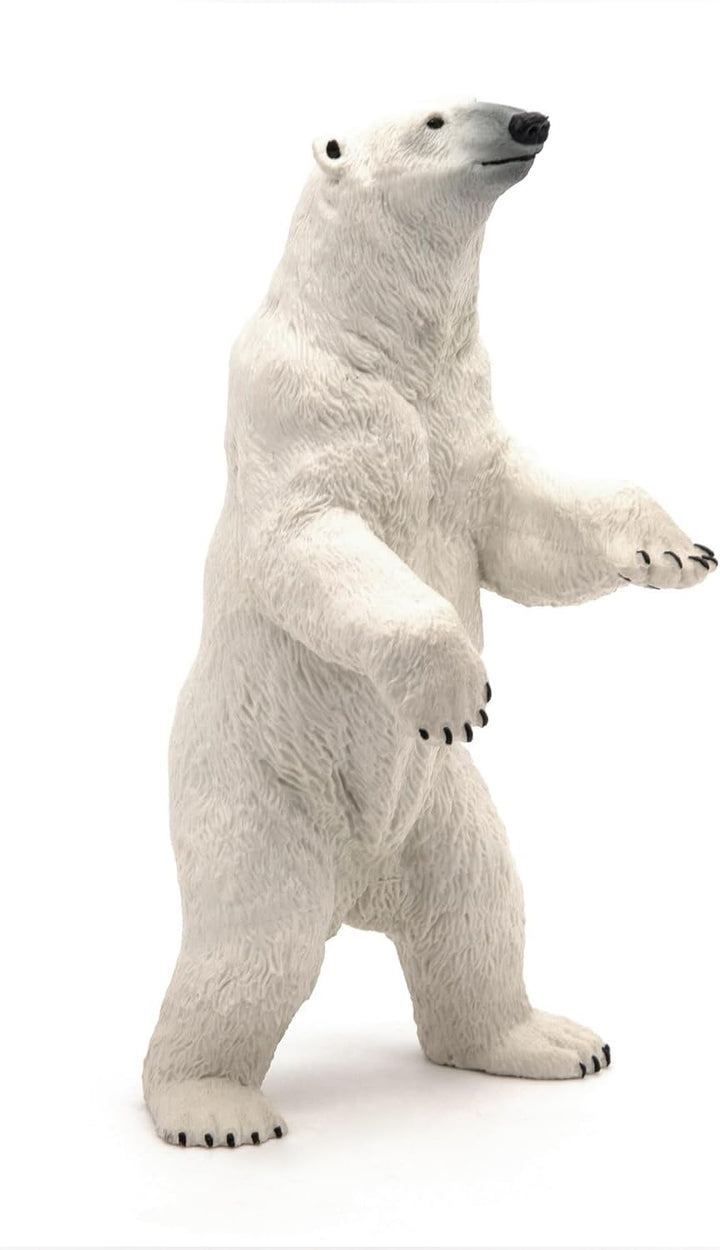Figura Oso Polar De Pie Pintada A Mano Papo