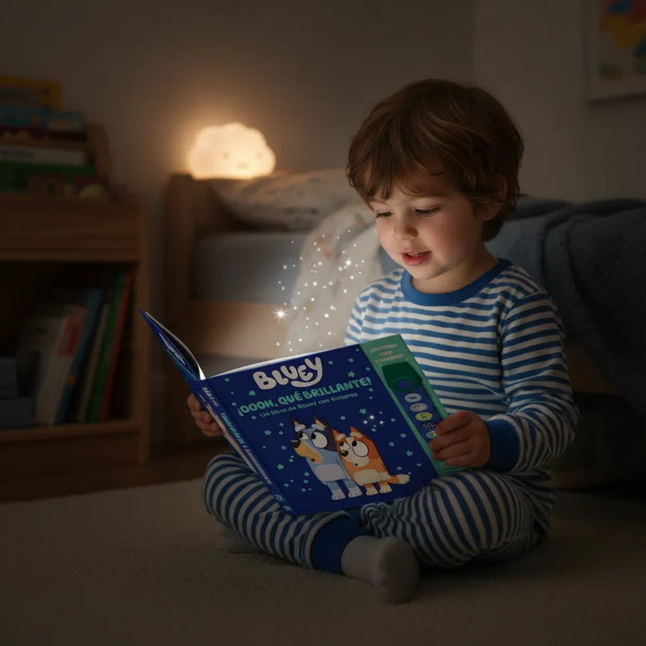 Libro Con Linterna Bluey ¡oooh, Qué Brillante! Para Niños