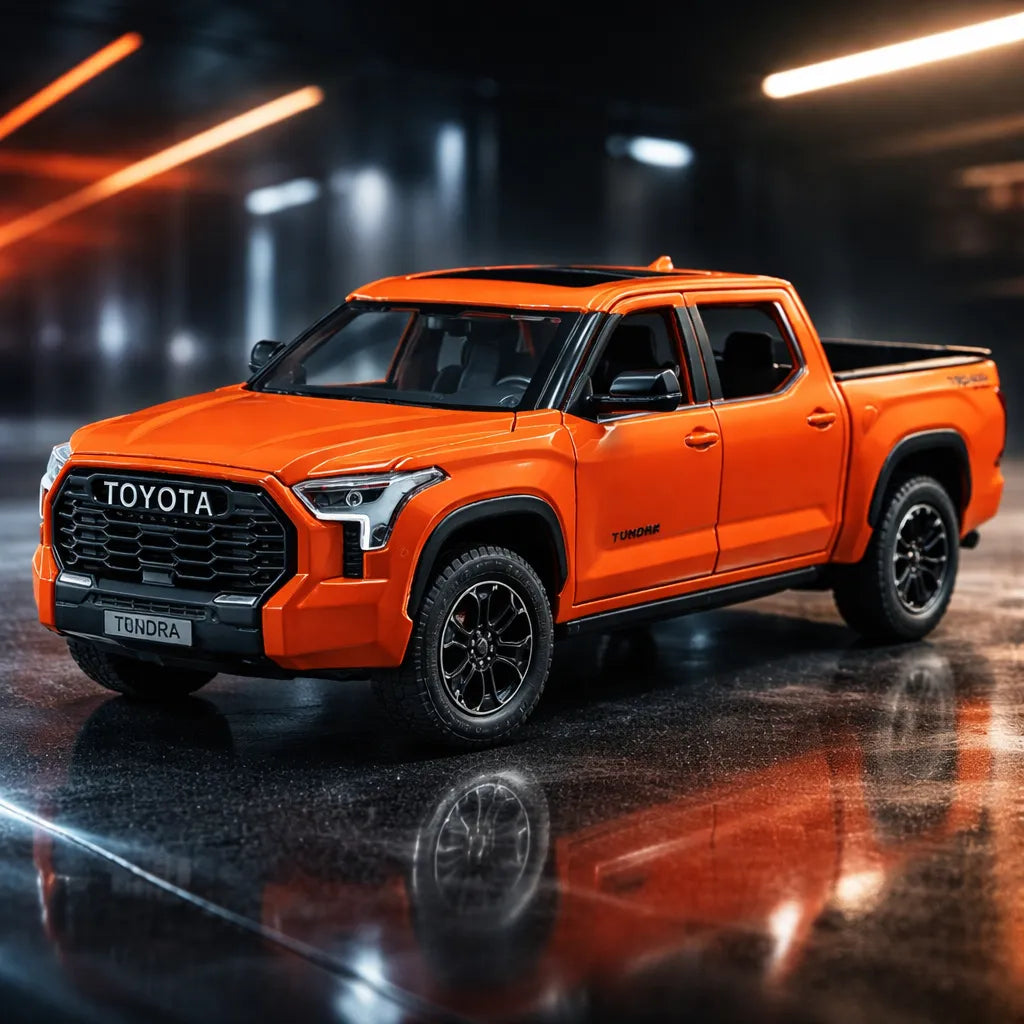Carro Coleccionable 1:36 Toyota Tunddra Trd Pro Naranja