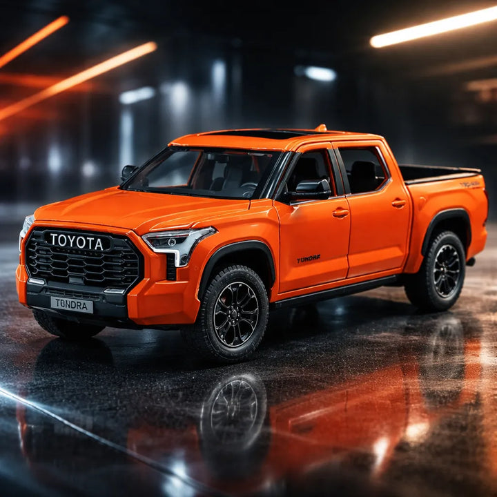 Carro Coleccionable 1:36 Toyota Tunddra Trd Pro Naranja