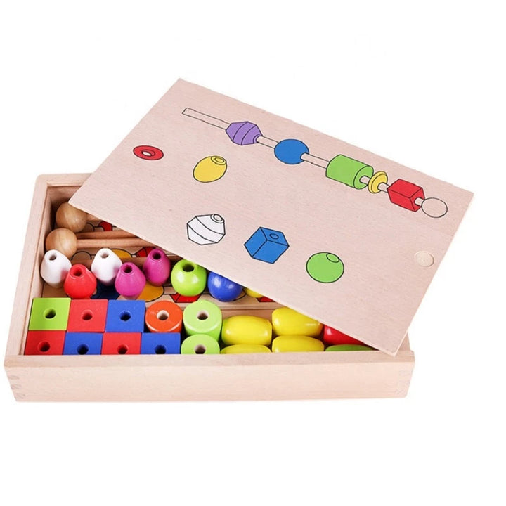 Juego Didáctico De Cuentas Figuras  Para Niños