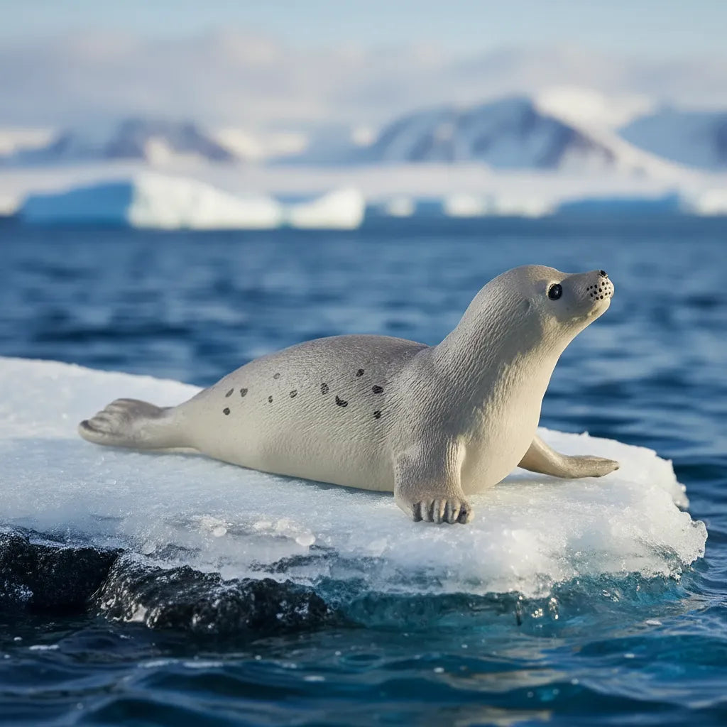 Figura Animales Foca Pintado A Mano Para Niños