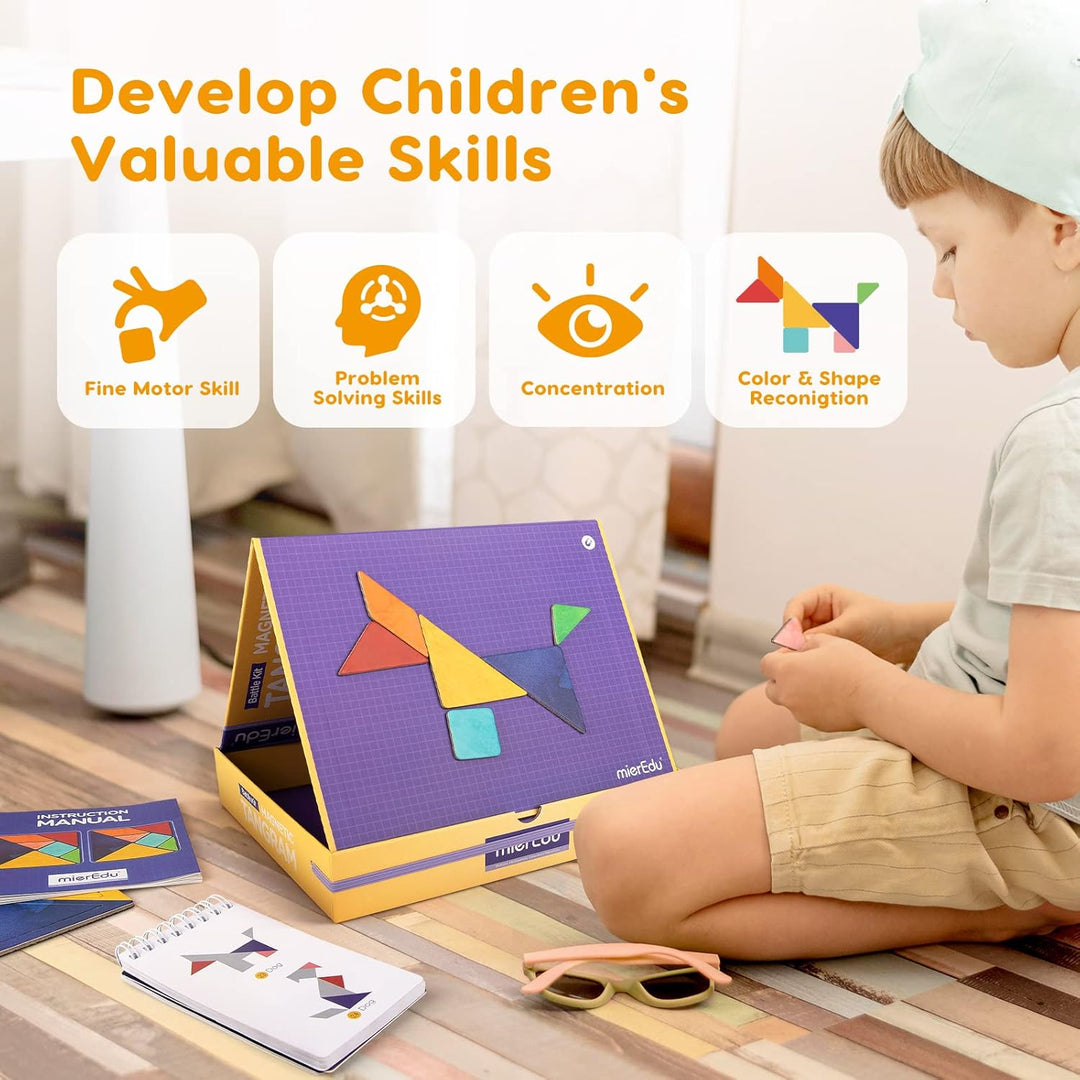 Juego Tangram Magnético Desafíos Para Niños