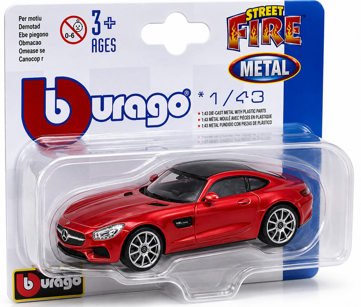 Carro Coleccionable Bburago 1/43 Mercedes- Amg Gt Rojo