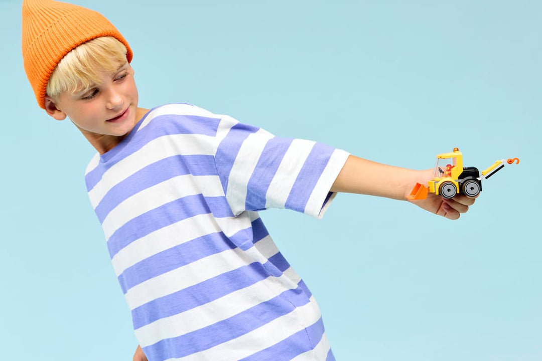 Juego Construcción Cargador Frontal 61 Piezas Niños