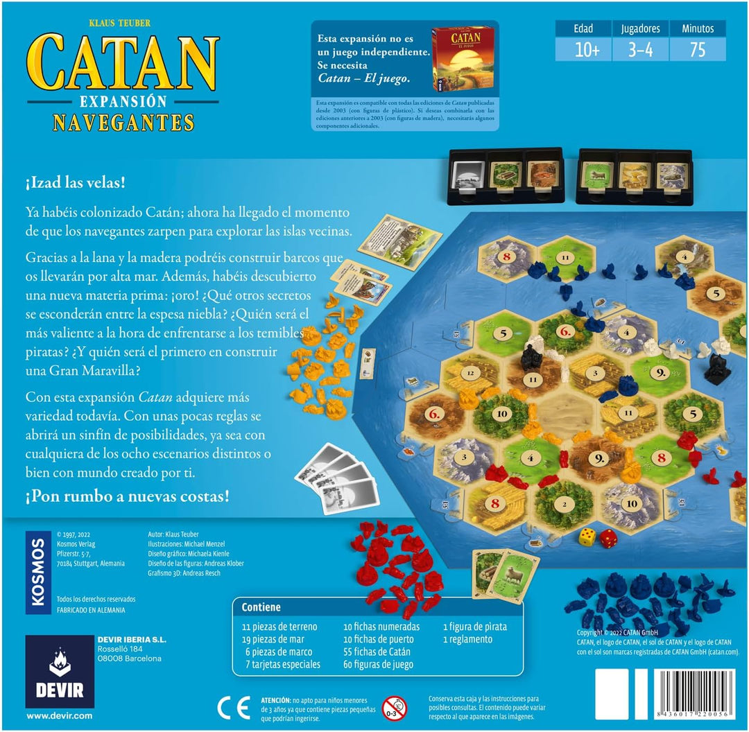 Juego De Mesa Catan Expansión De Navegantes Adultos