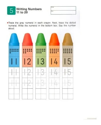 Libro Didáctico Kumon My Book Of Numbers 1-120 Para Niños