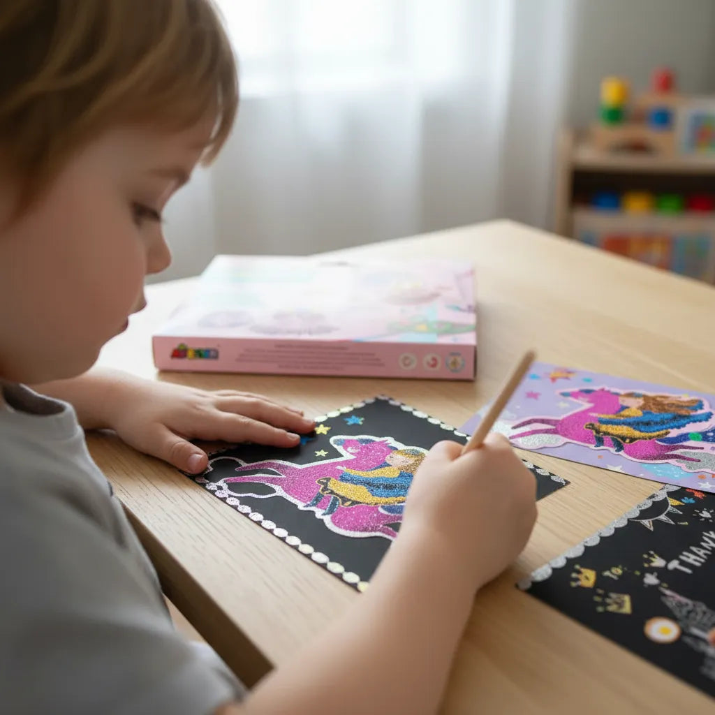 Set De Arte y Manualidades Para Raspar Tarjetas Princesas
