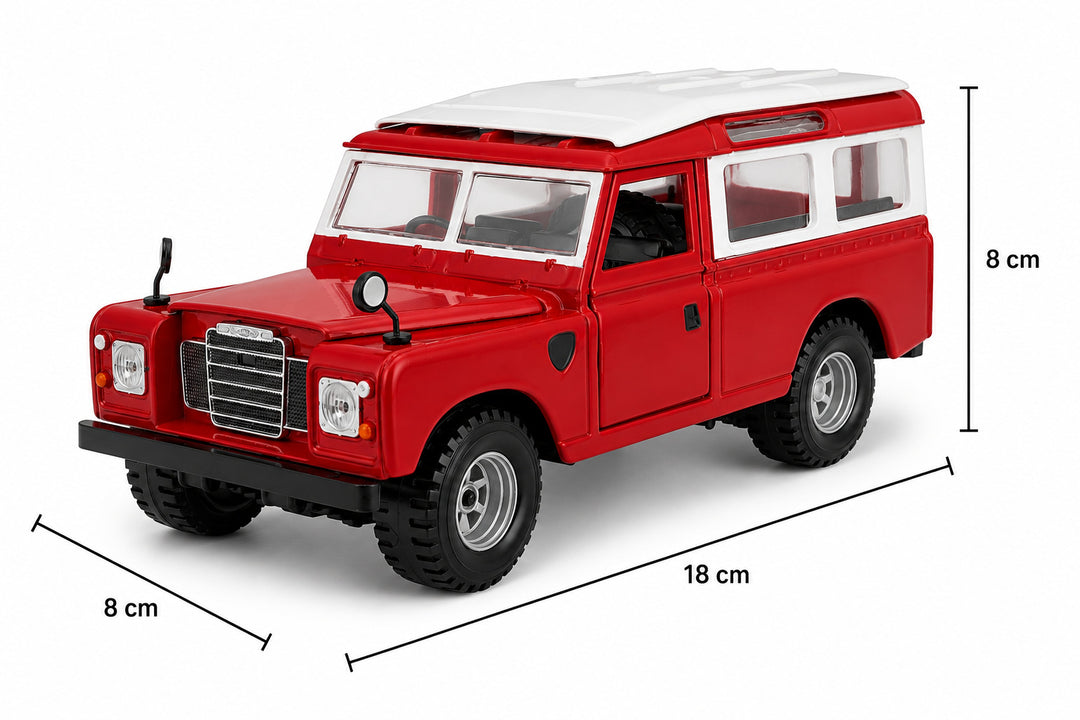 Carro Coleccionable 1/25 Land Rover Series II Rojo