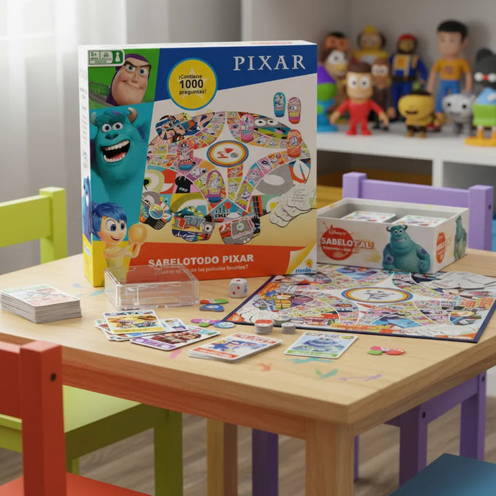 Juego De Mesa Trivia Sabelotodo Edición Pixar Para Niños