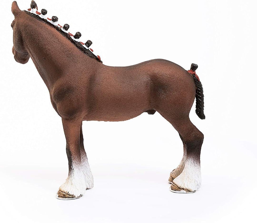 Figura Caballo Clydesdale Pinto Pintada A Mano