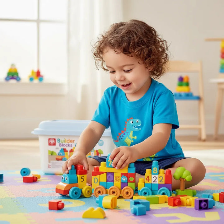 Juego Bloques Grandes Tren 50 Piezas Niños