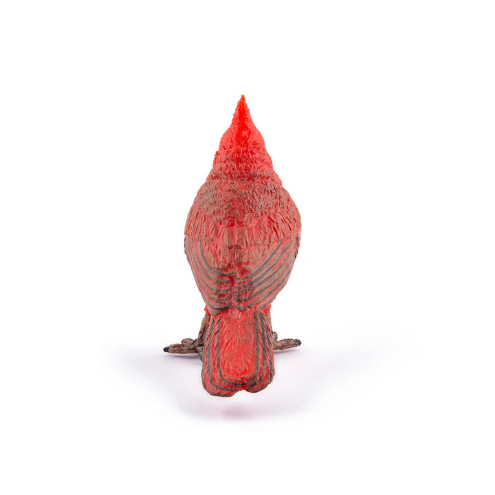 Figura Pájaro Cardenal Rojo Pintada A Mano Papo