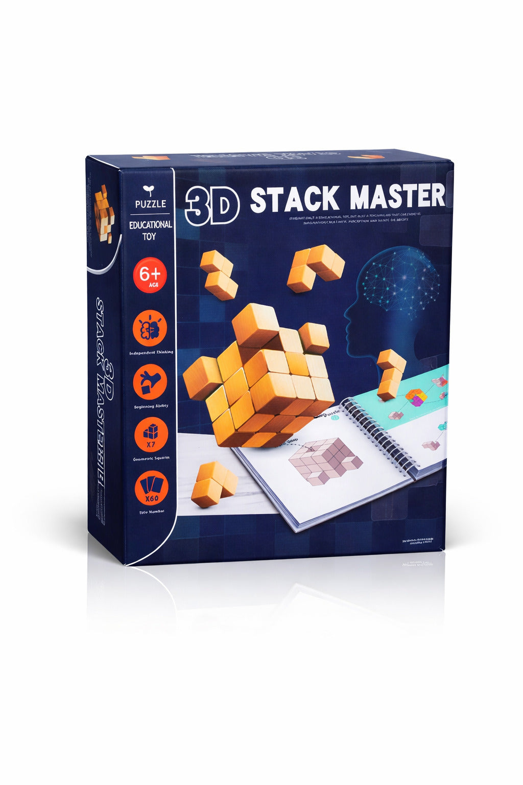 Juego Didáctico De Bloques 3d Stack Master En Madera Niños