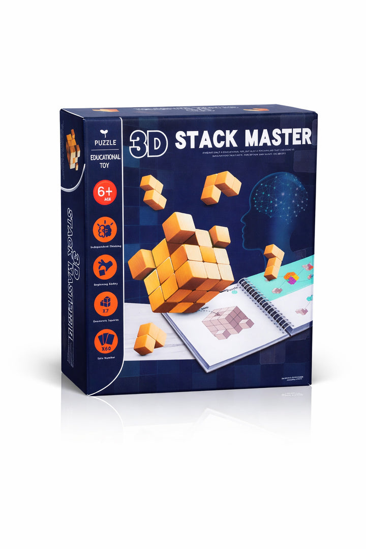 Juego Didáctico De Bloques 3d Stack Master En Madera Niños