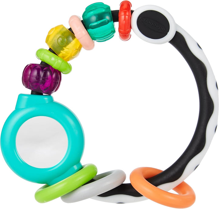 Juguete Sonajero Sensorial Espejo Y Aros Bebés