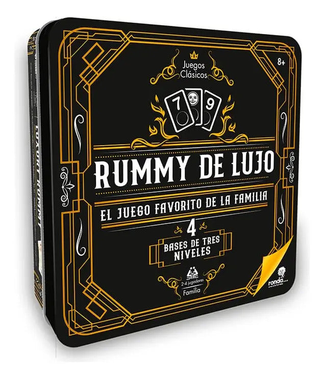 Juego De Mesa Rummy De Lujo Lata Para Niños