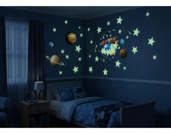 Set De Planetas Y Estrellas Que Brillan En La Oscuridad